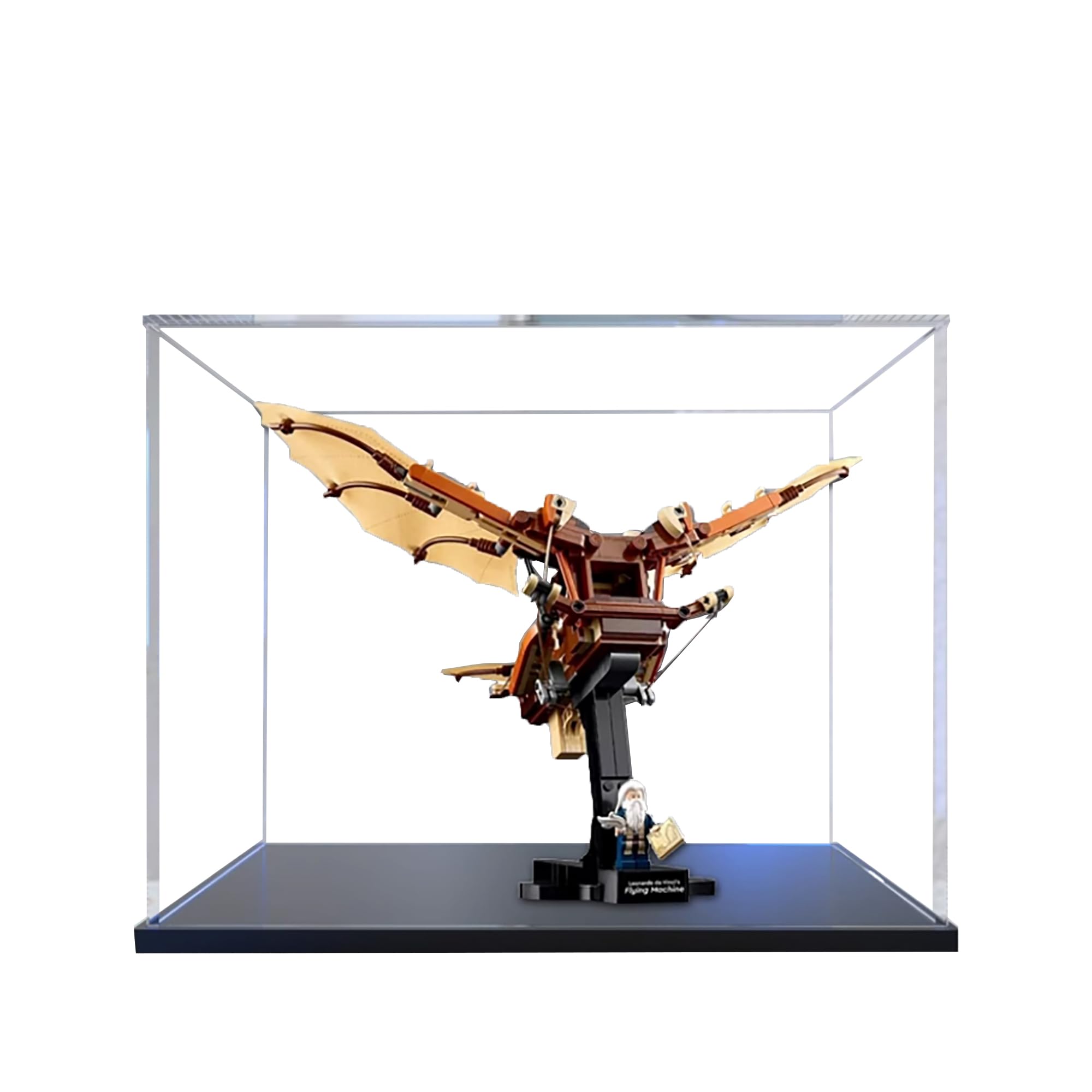 Vitrine en acrylique pour modèle d'avion Lego 10363 - 3 mm - Étanche à la poussière - Compatible avec Lego 10363 (modèle non inclus) - Construction transparente de 2 mm