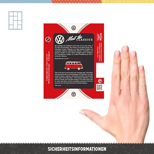 Miniatura 7 de Nostalgic-Art Imanes retro para nevera, 9 piezas, VW - Conoce a los clásicos - Idea de regalo de autobús VW, producto oficial de licencia (OLP),