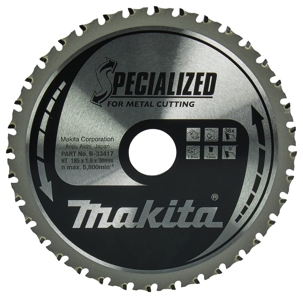 Makita B-33417 Lama Sega Circolare Cermet T.C.T. 185x30mm 36T Metallo