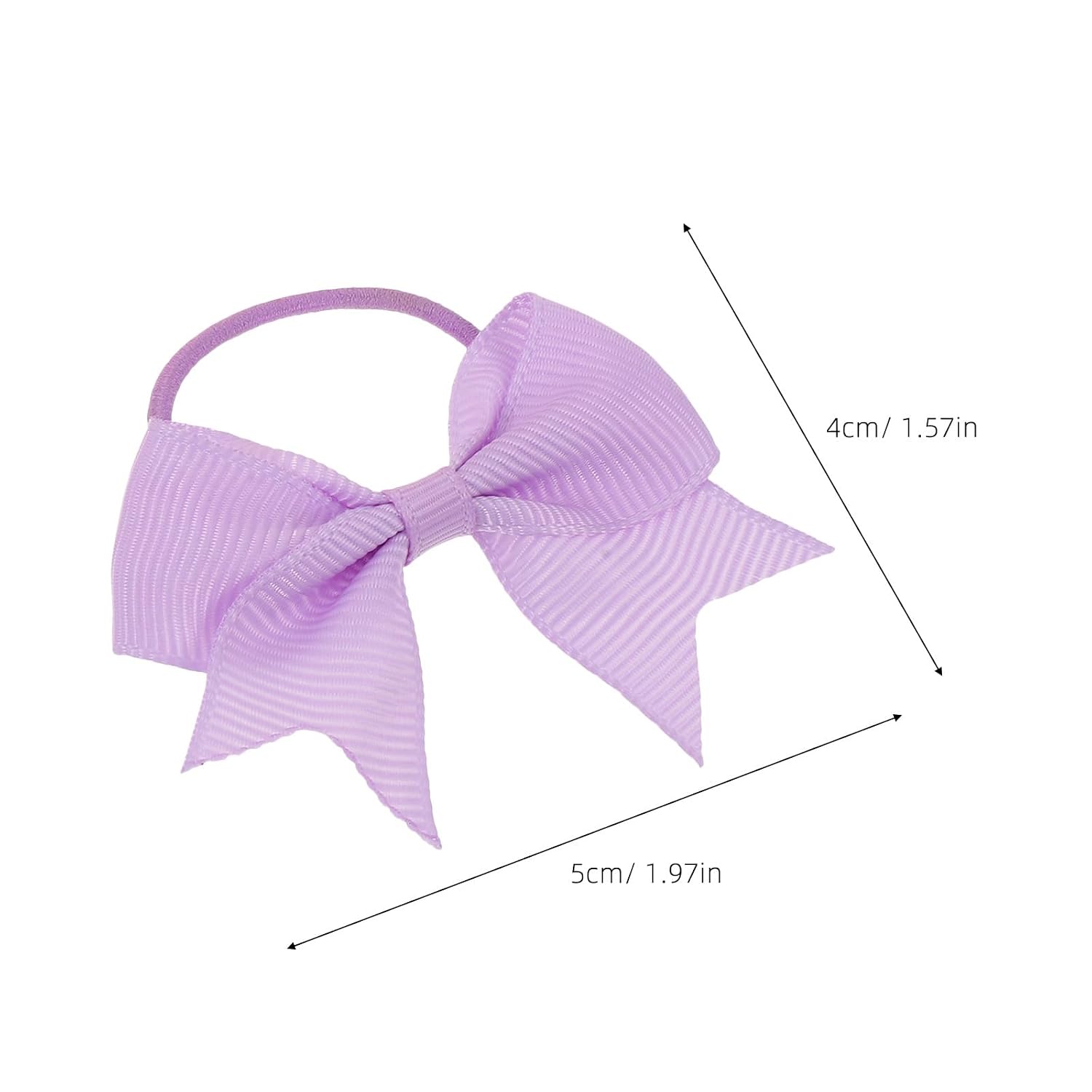 Yardwe 20 Pairs Tiny Hair Bow: Baby Ponytail Holders Soft Stretchy - Bowknot Hair Accessories for Infants Toddlers Kids - No Damage Mini Rubber Bands for School
