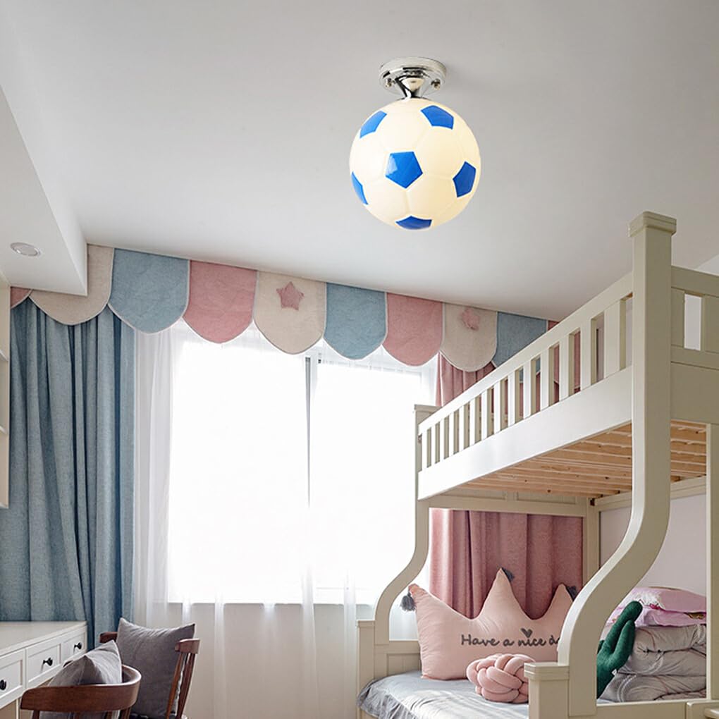 Football Glasses Soccer Ball LED Ceiling Light - Decorative Glass - View #7