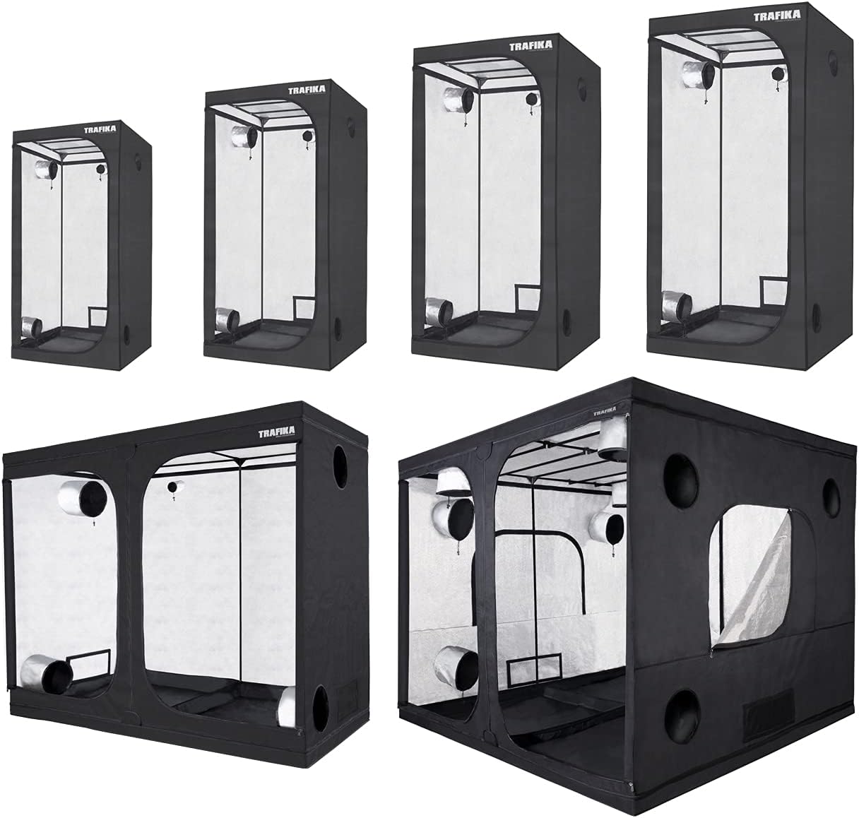 TRAFIKA Indoor Grow Tent 94x94x79 (240x240x200cm) / GROW TENT/GROW BOX/Indoor Grow Tent/Hydroponic Grow Tent/Mylar premium 97% Reflectance