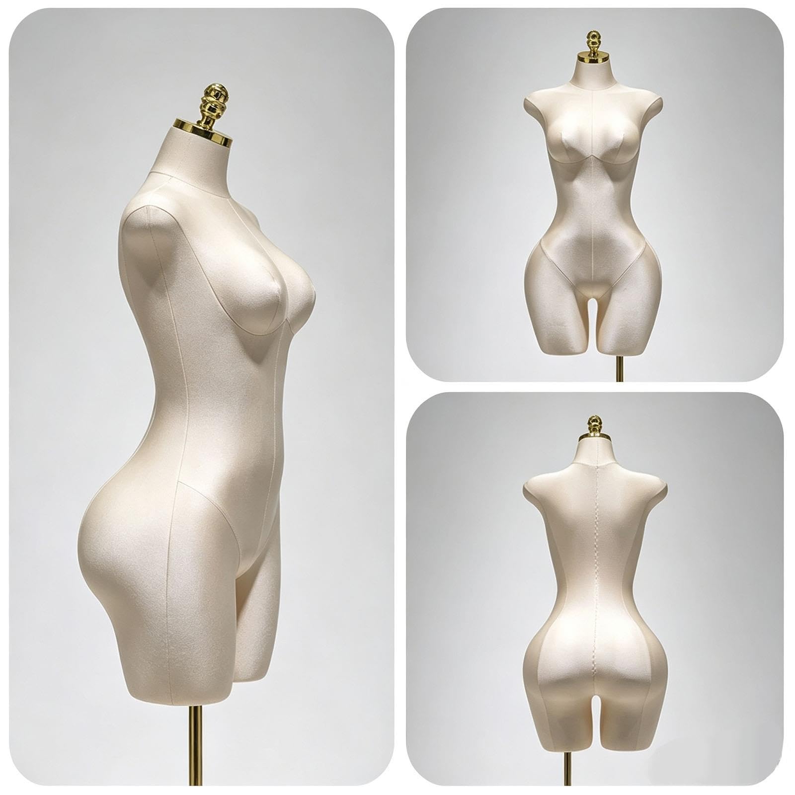 Curvy Plus‑Size‑Damski Tułów Manekin, Lniana Podstawa Dla Manekina
