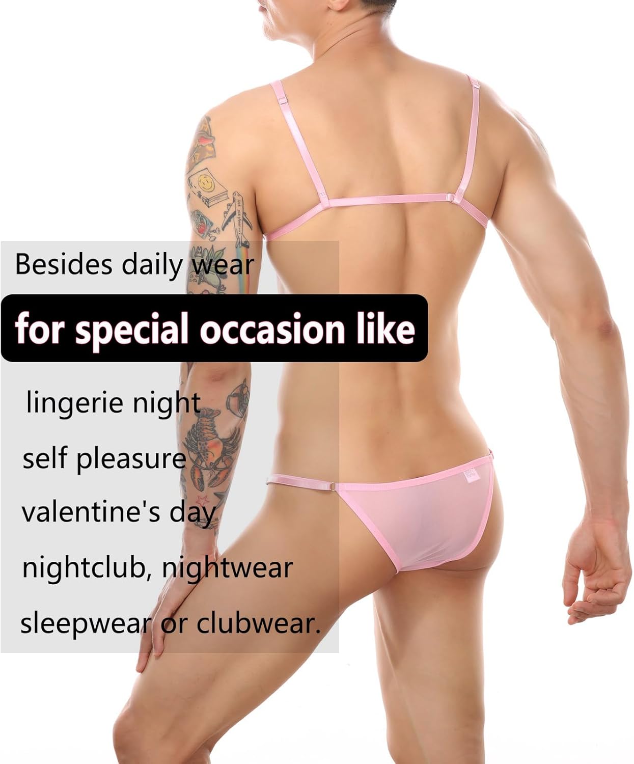 Men's Lace Sissy Thong Panties Sexy Low Rise T-back G-string Underwear Sheer Gay Lingerie Crossdresser - Image 5