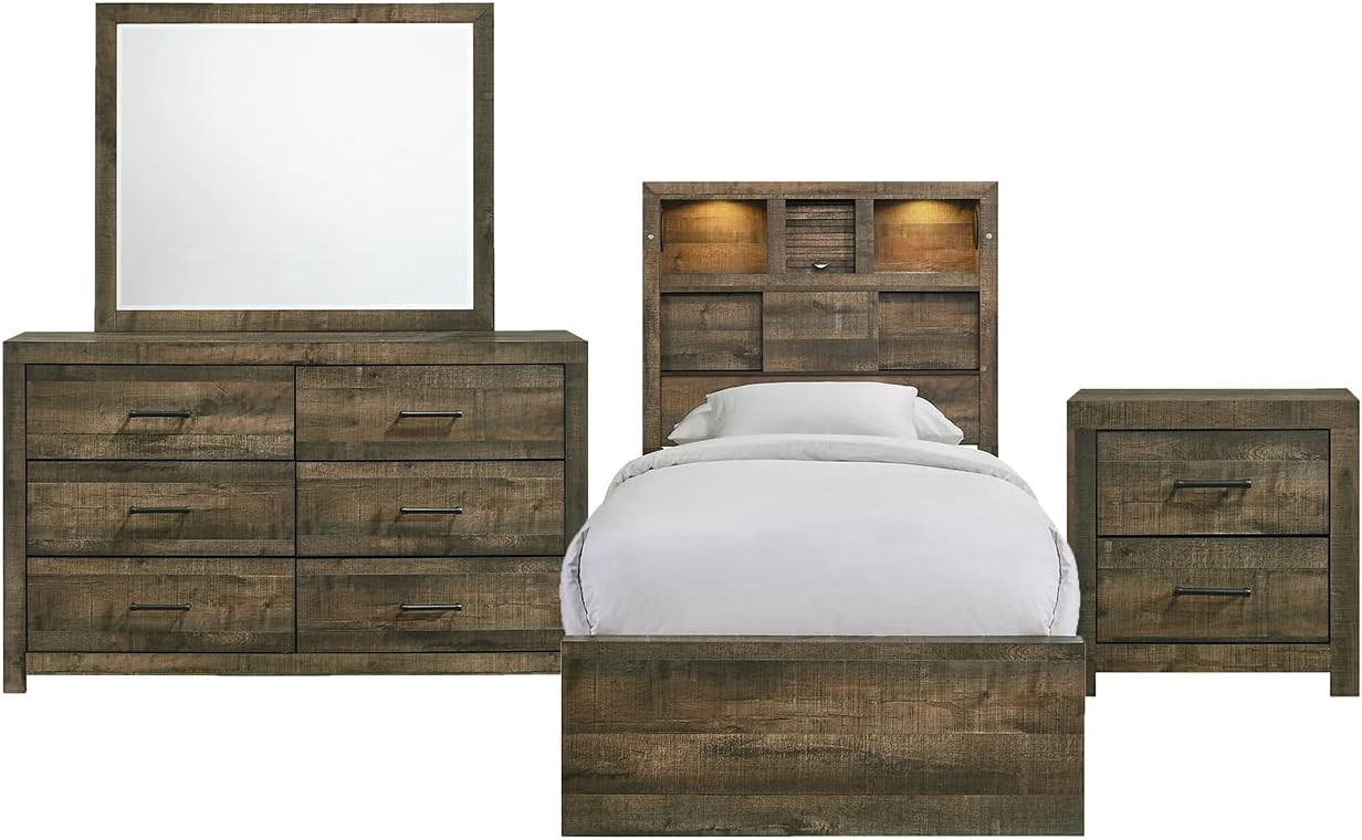 Picket House Furnishings Beckett Twin Bookcase Panel 4PC