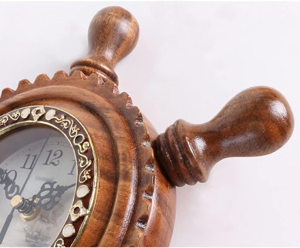 FMURY Home Decor Solid Wood Table Clock Living Room Office Bar Cafe Desktop Clock Silent Quartz Desk Clock