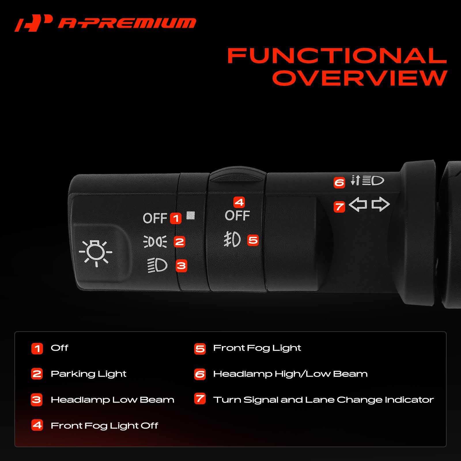 Amazon.com: A-Premium Turn Signal Switch Headlight Dimmer