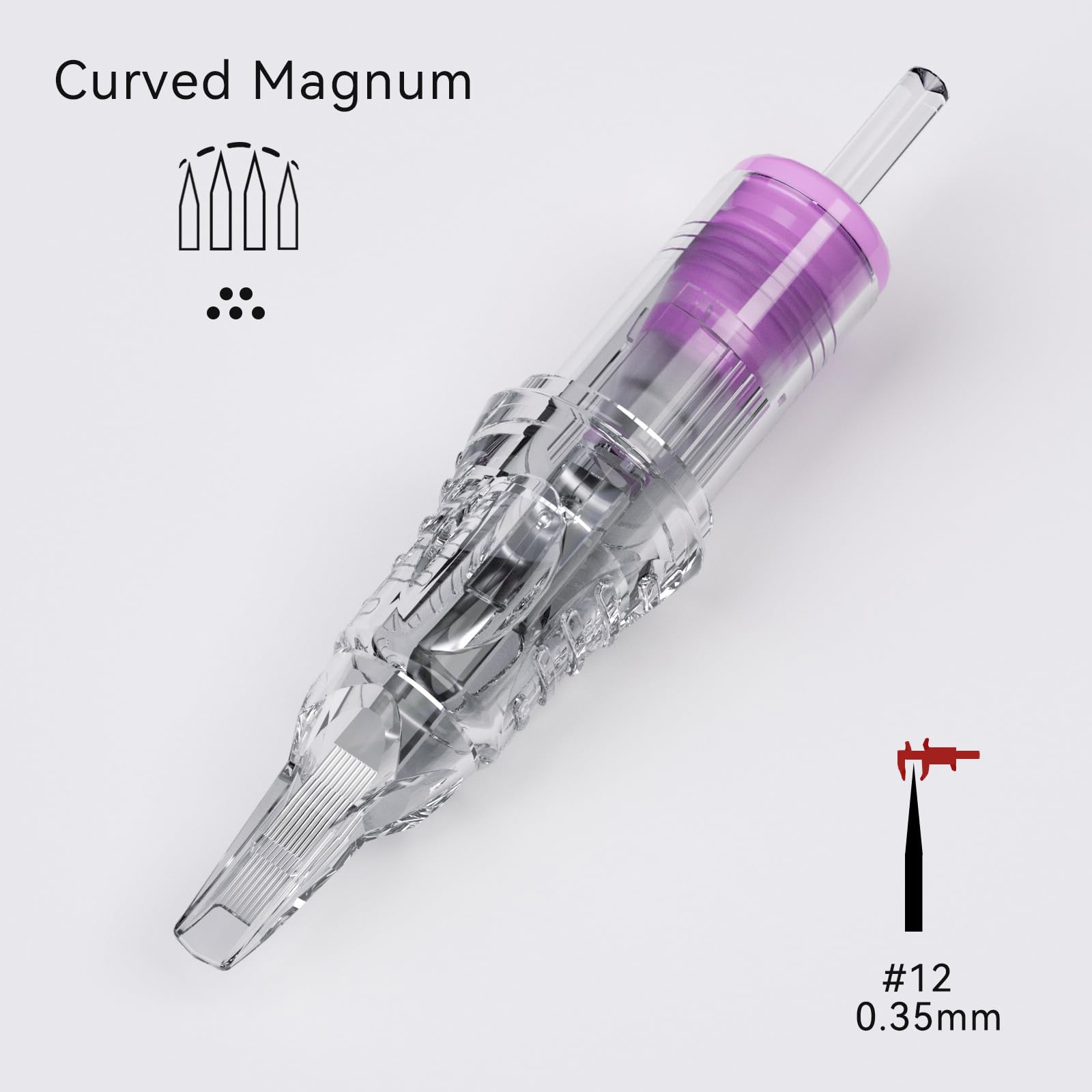 BIGWASP Classic 20 sztuk 1207RM (7RM) moduły igłowe do tatuażu - 7 Curved Magnum #12 Standard (0,35 mm) jednorazowe kartridże
