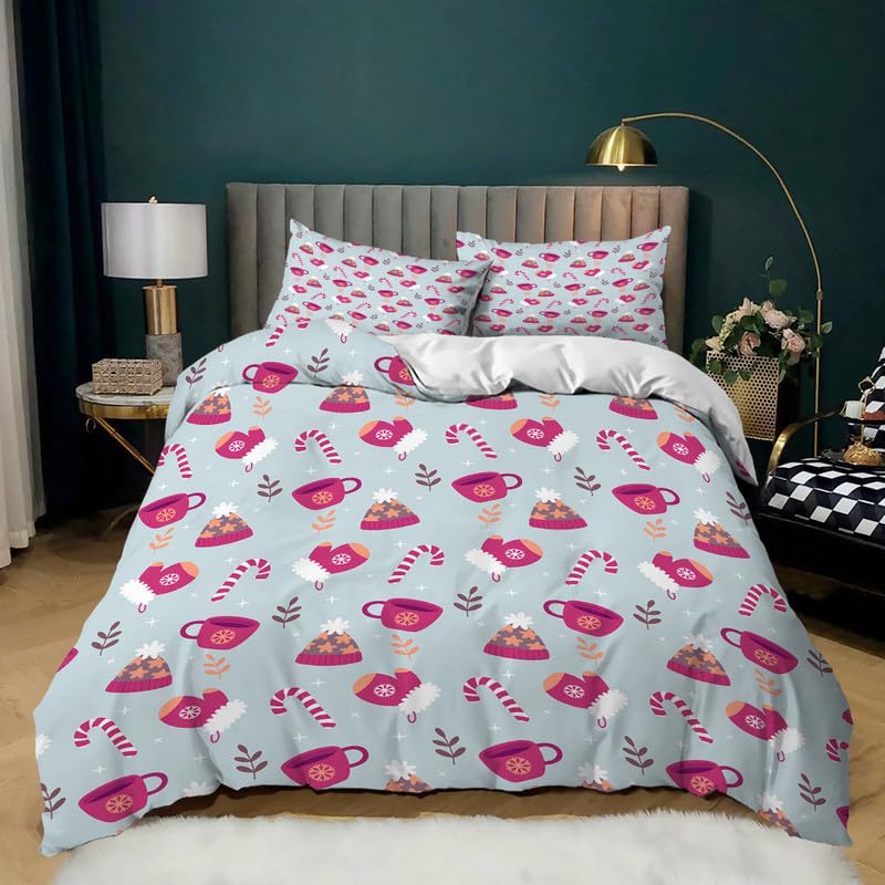 Parure de lit 220x240 cm en microfibre de qualité supérieure au fini gris doux