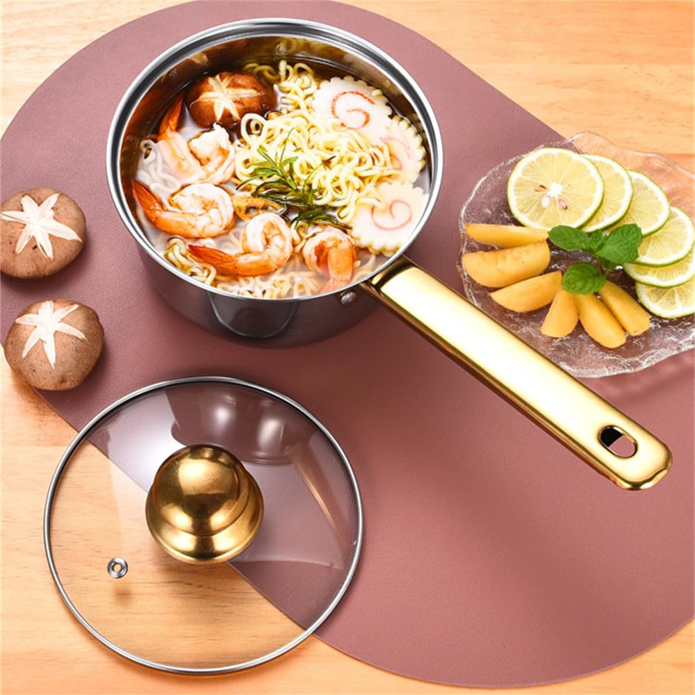 Set di Pentole in Acciaio Inossidabile da 12 Pezzi, 6 Tipi di Pentole da Cucina, Padella, Pentola per Zuppa, Pentola per Latte, Bollitore, Set di Pentole, Bollitore B, 12(Kettle B-12 pc)