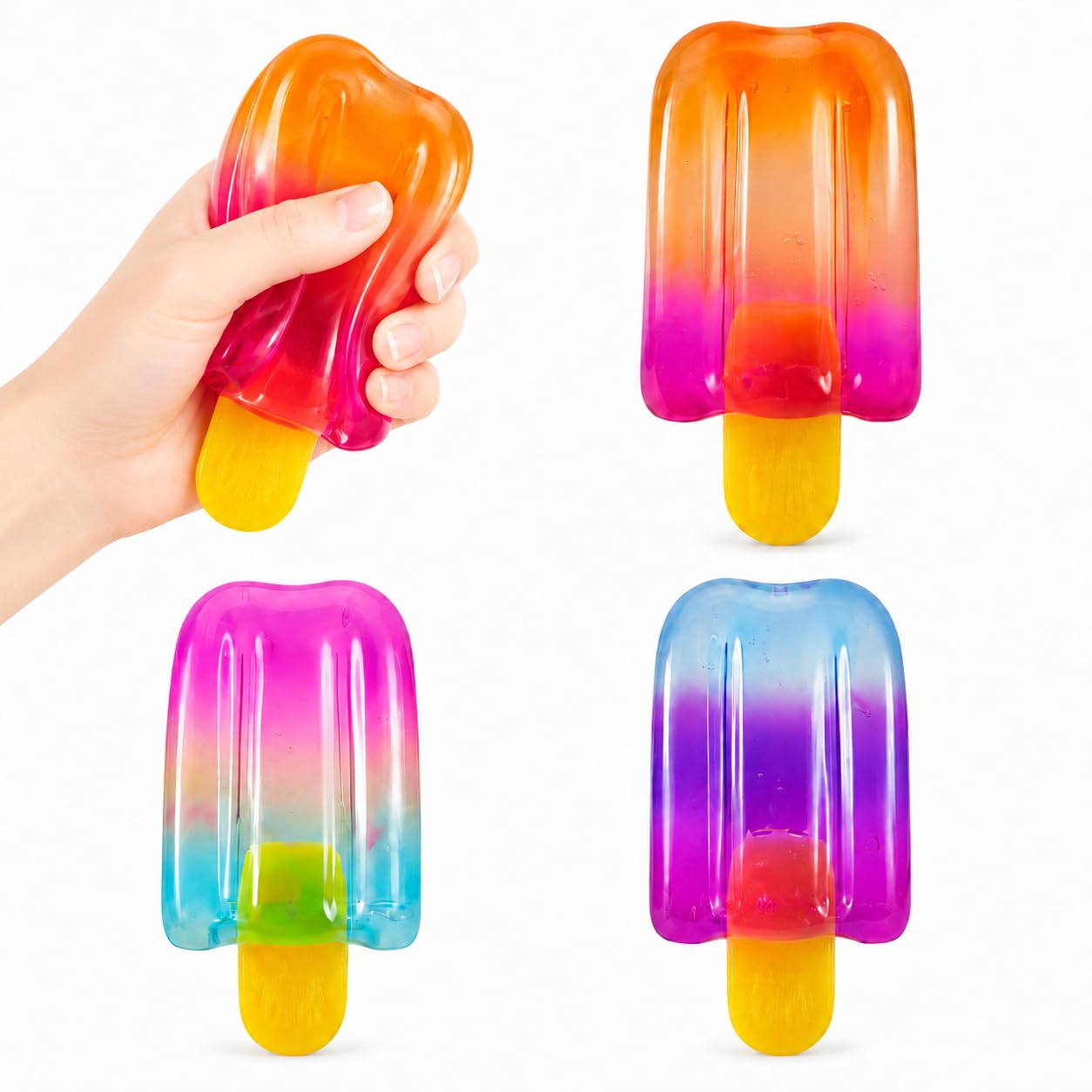1PCS Ice Cream Squishy Toy, Summer Sensory Stress Relief Squeeze Squishy, Easter Basket Stuffers Party Favors for Anxiety Relief Everyone, Birthday Gift(Random color)