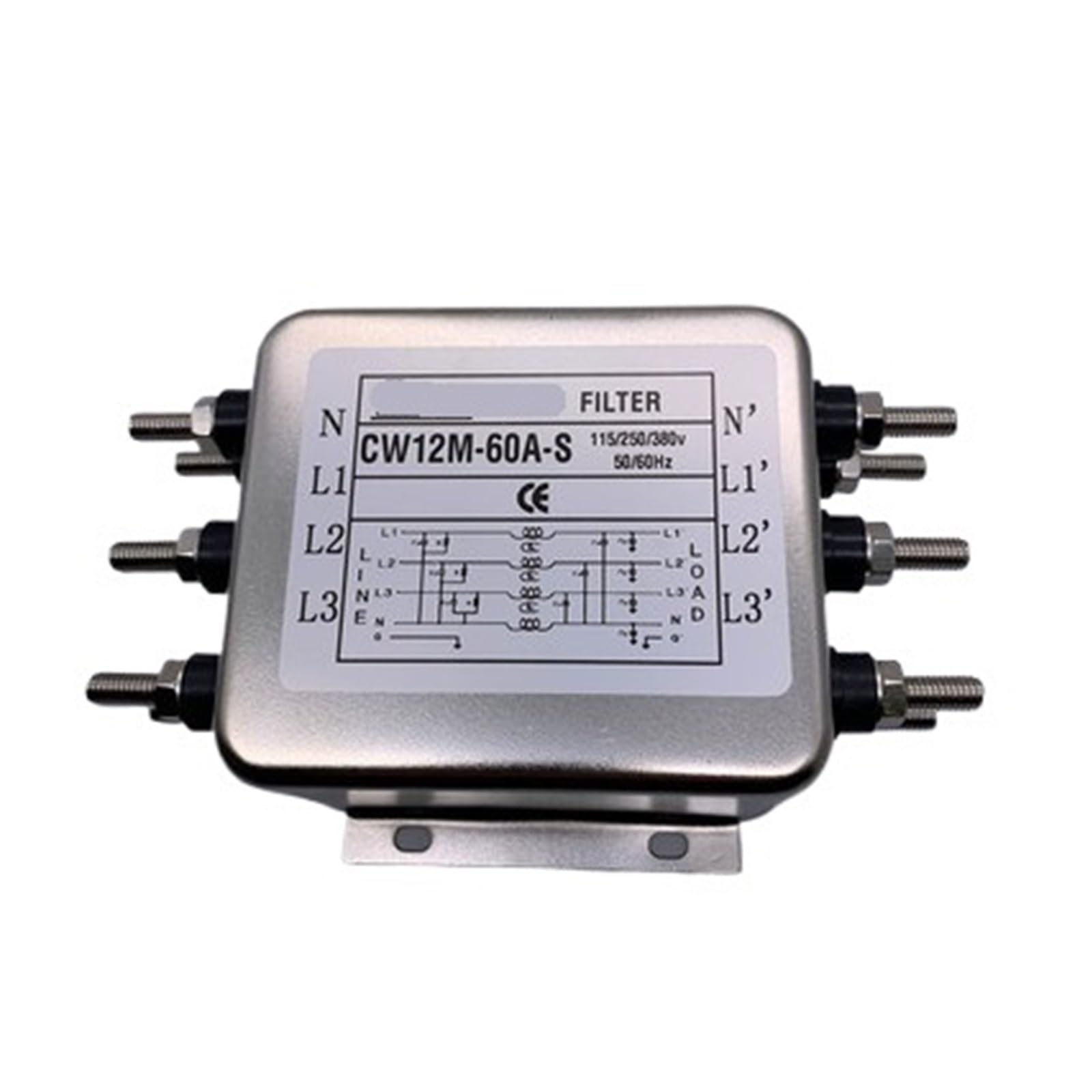MBPAIHOP Power Filter Three-phase 380V Anti-interference Filter CW12B-60A-S Purification CW12B-40A(30A)