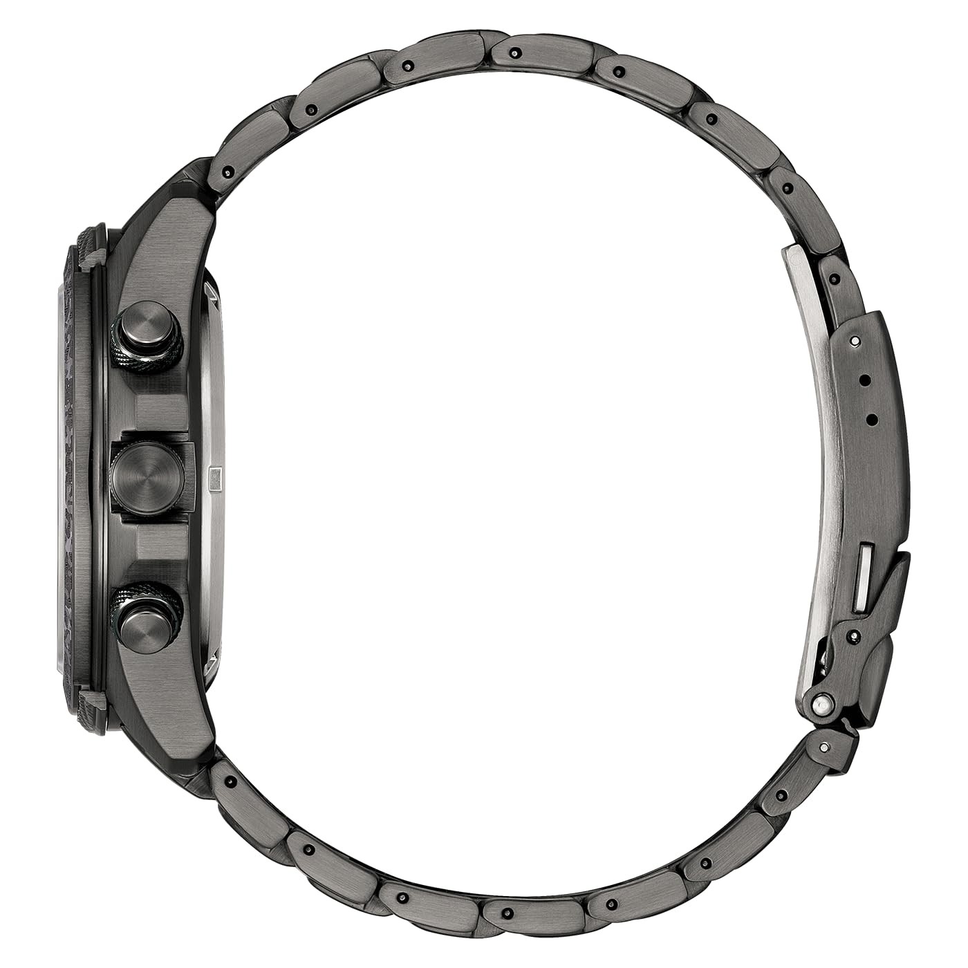 Citizen Reloj analógico Digital Eco-Drive para Hombre con Correa de Acero Inoxidable JV1008-63E, Gris, Pulsera