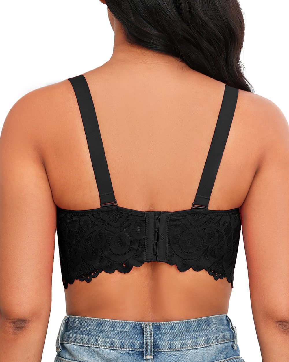 Push Up Lace Bra for Women Underwire Plus Size Comfortable Brassiere - Image 3