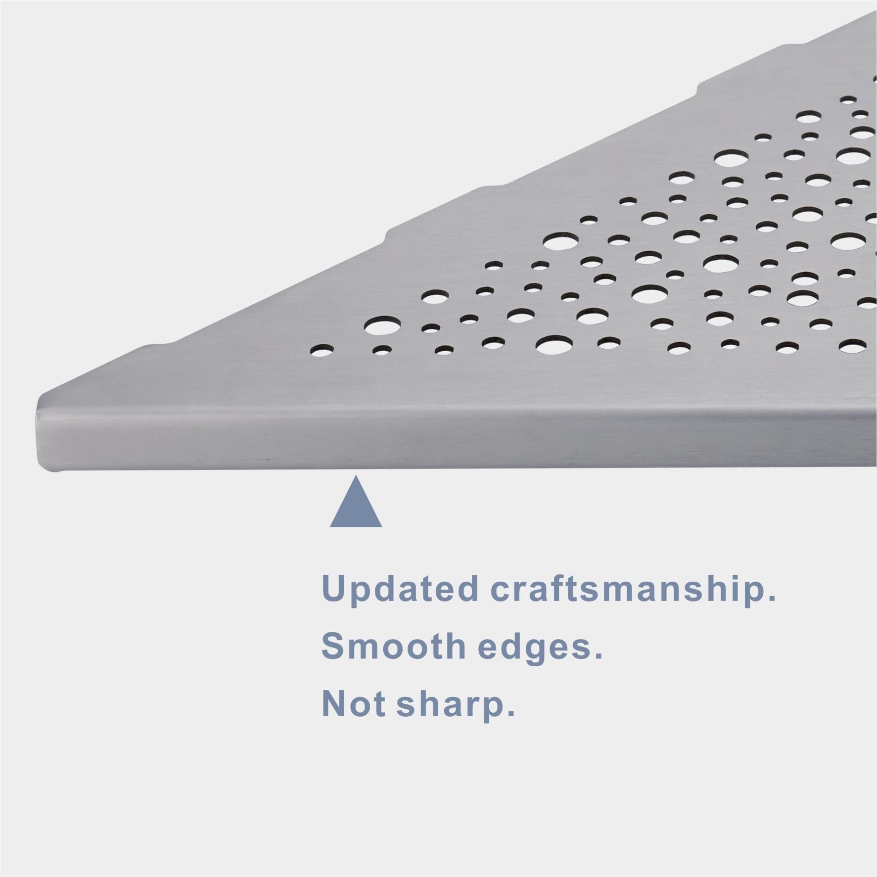 HIDROP Estante de ducha de esquina cepillado de 10 pulgadas, estante de esquina triangular de acero inoxidable para pared de azulejos, paquete de 2 estantes de esquina de ducha, sin taladrar