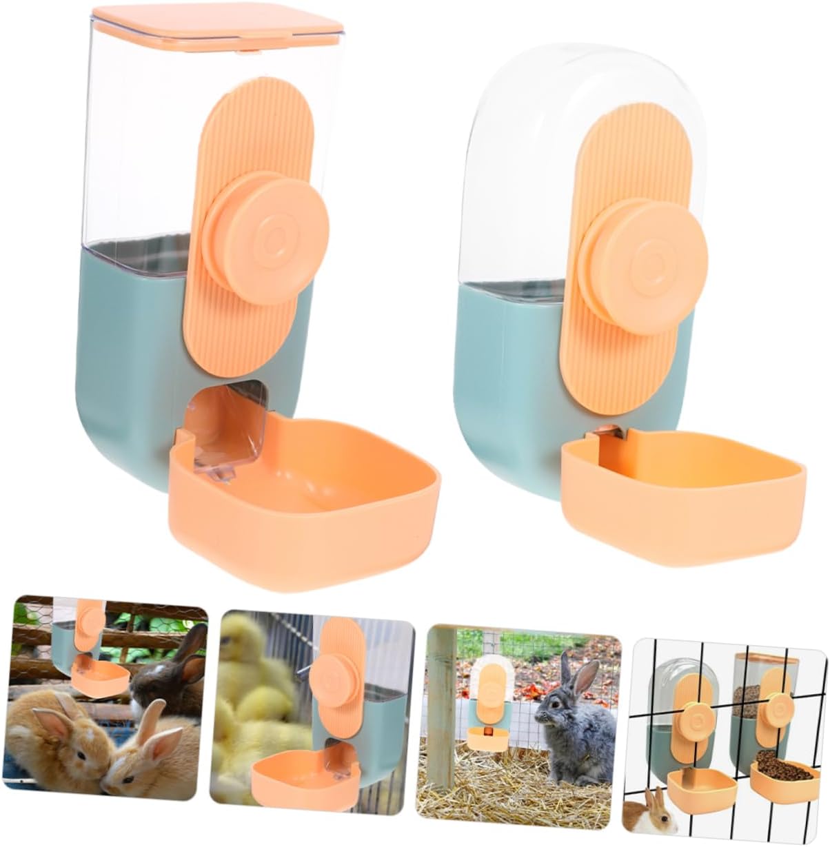 Automatic Feeder for Pets Rabbit Food Dispenser Hanging Bunny Feeding Tool Water Dispenser for Rabbits