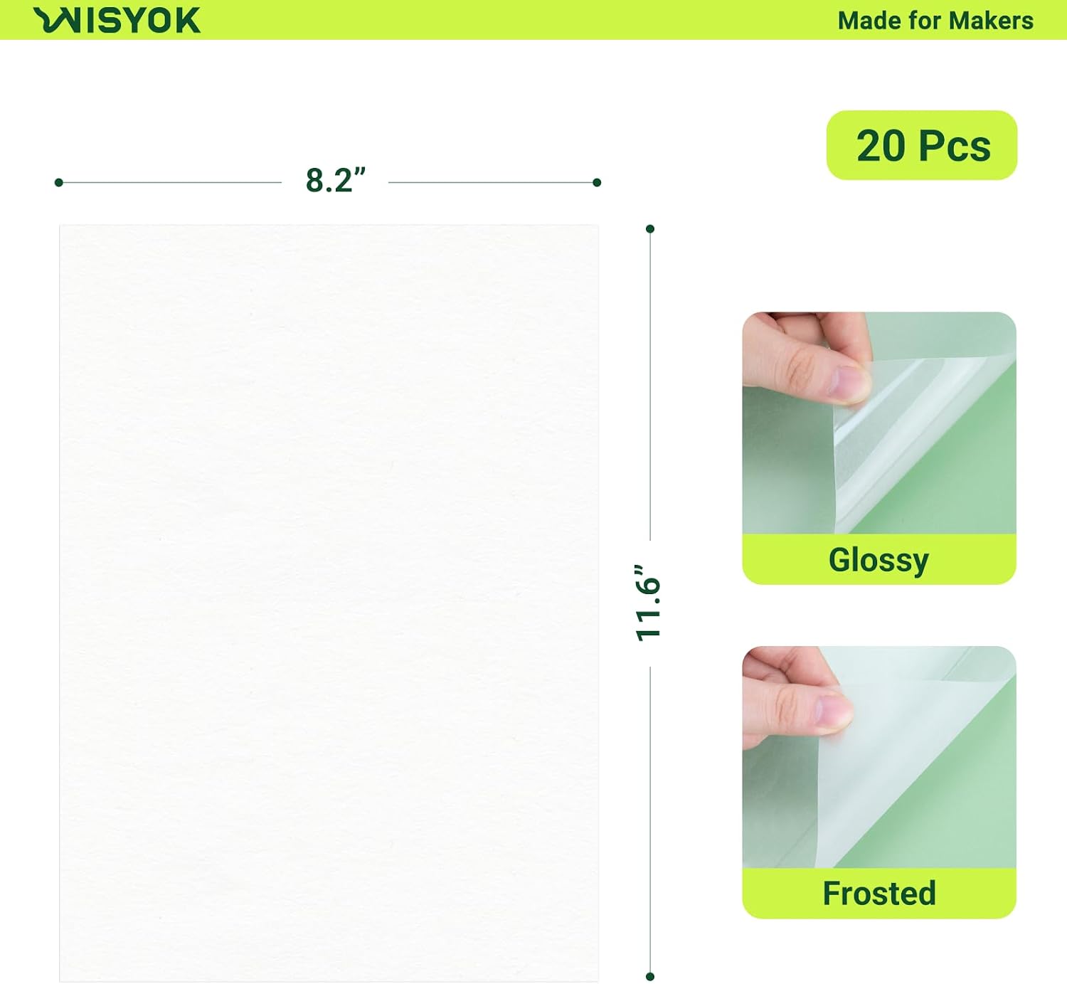 WISYOK 20Pcs Shrinky Film, 8.2x11.6 in image 2