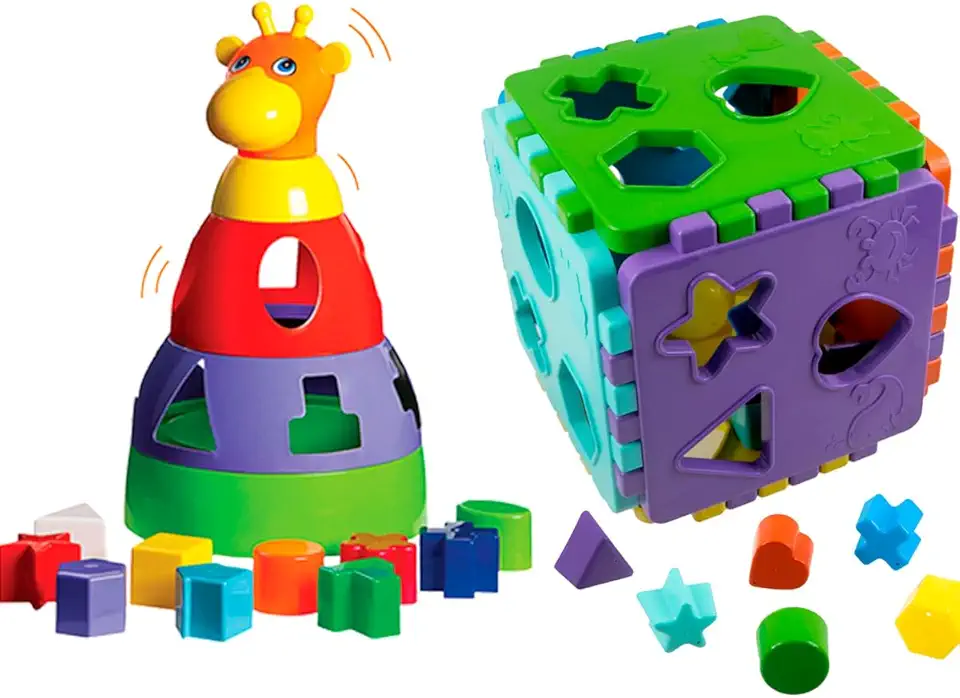 Kit de Brinquedos Didáticos e Educativos para Bebês 1 ano