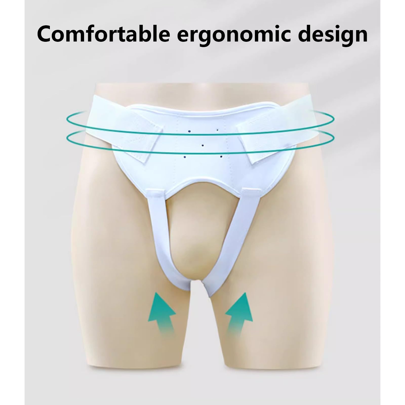Cinto Ernia Inguinale, Fascia Ernia Ombelicale, Ernia Inguinale Uomo, Cuscinetto di Compressione Rimovibile E Cinghia Inguinale Regolabile Per Alleviare Il Disagio ernia, Adatto Per Adulti(Large)