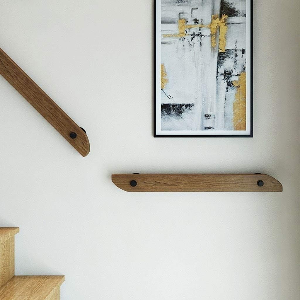 Staircase Handrail Rail Banister Kit,Wood for Indoor Stairs Steps Non-Slip Pine Stair Railing Home Garden Corridor Lofts Decking Rail Corridor/30Cm/12Inch