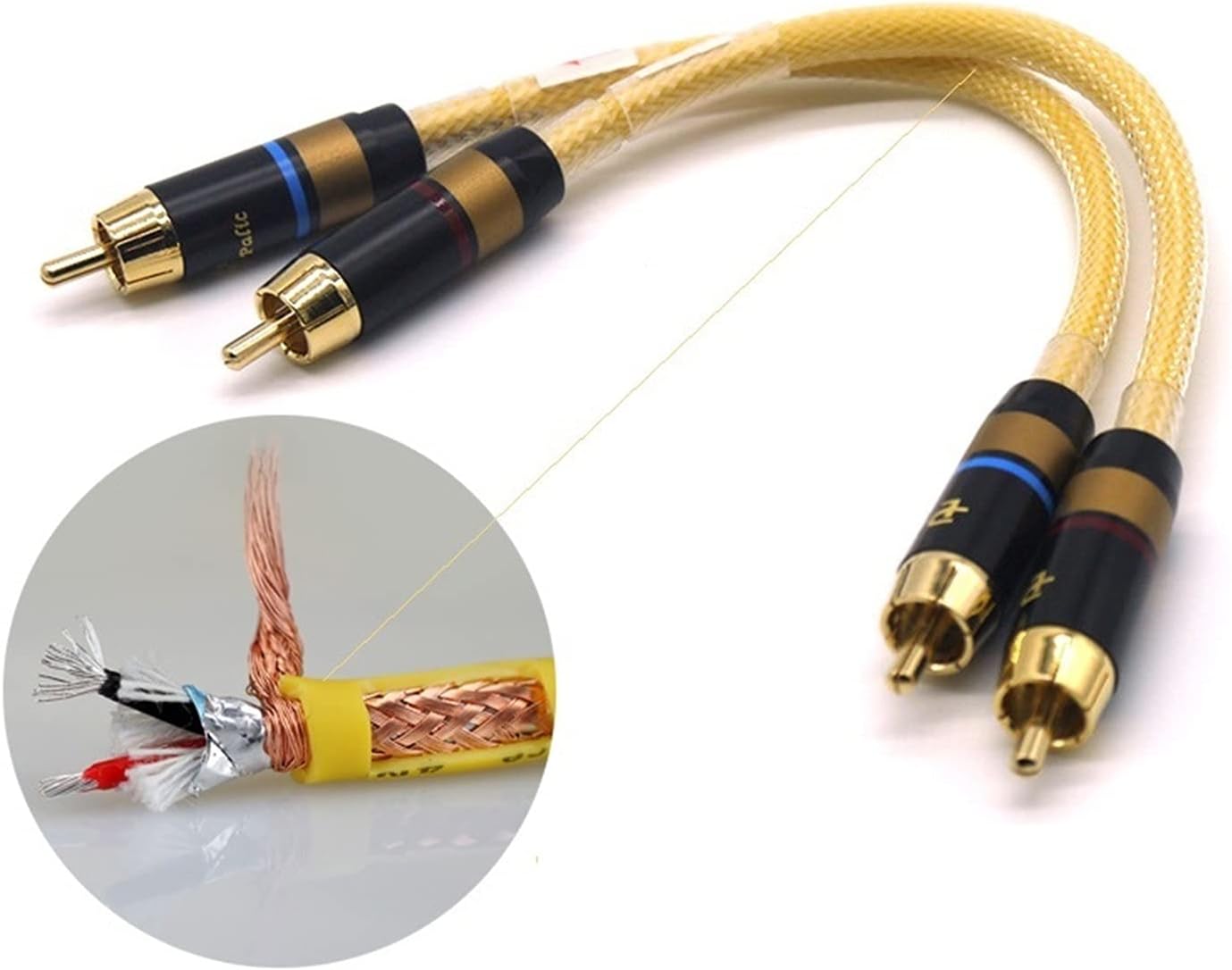 Diagram 2PCS/pair HIFI RCA Audio Cable Silverplated Copper RCA To RCA Audio Cable Compatible