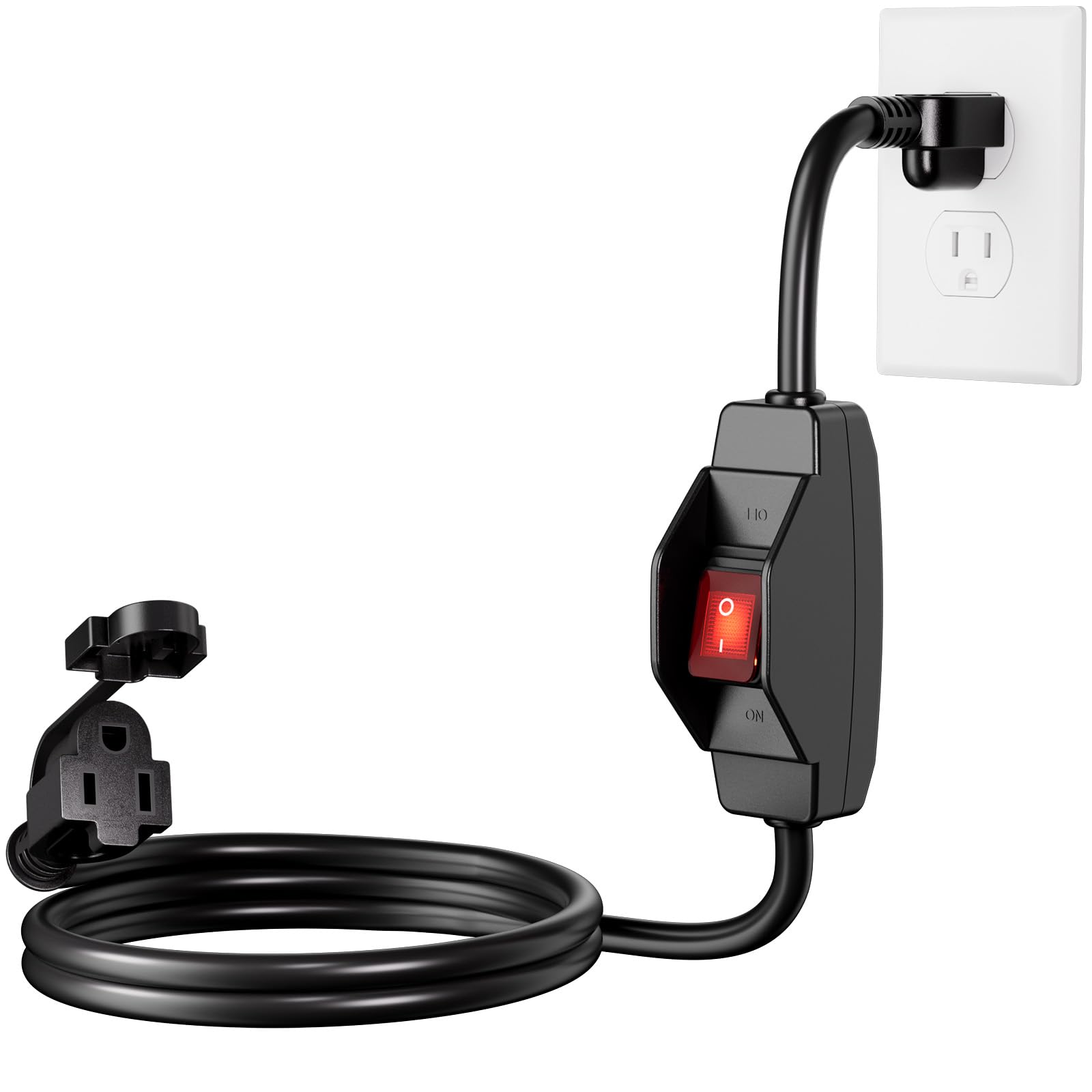 Amazon.com: KASONIC 3 Prong Extension Cord with Switch, 1875W 15A ...