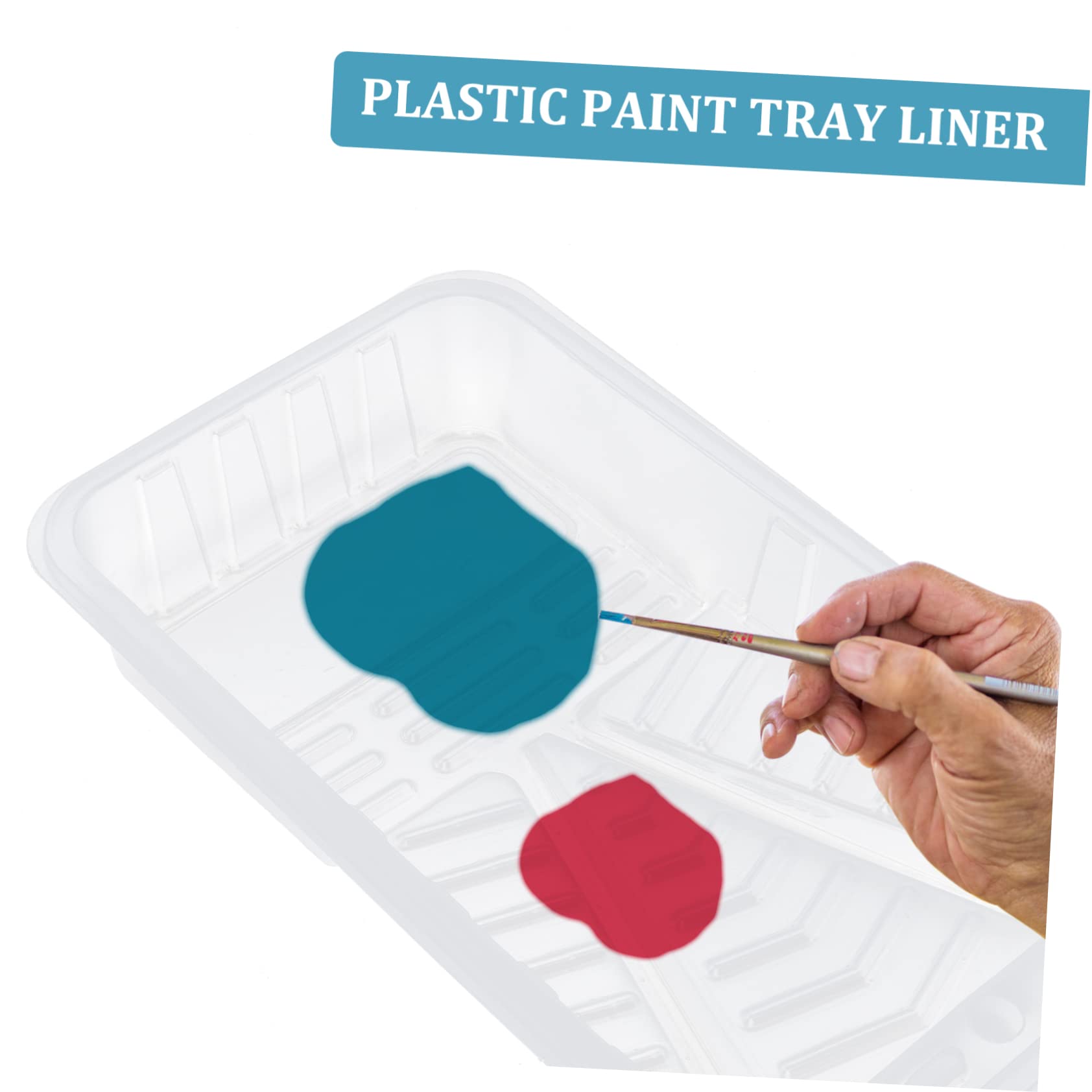 2 Series Reemplazo para Bandejas De Pintura Forros De Semitransparentes para Rodillos De Pintura Accesorios Prácticos para De 4 Piezas X 2