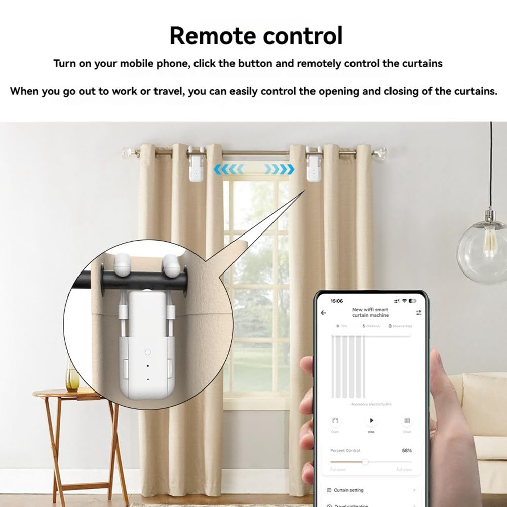 2 Motores de Cortina Automáticos Inteligentes con Wifi y Control por Voz, Sensores de Temperatura y Luz para Automatización del Hogar.