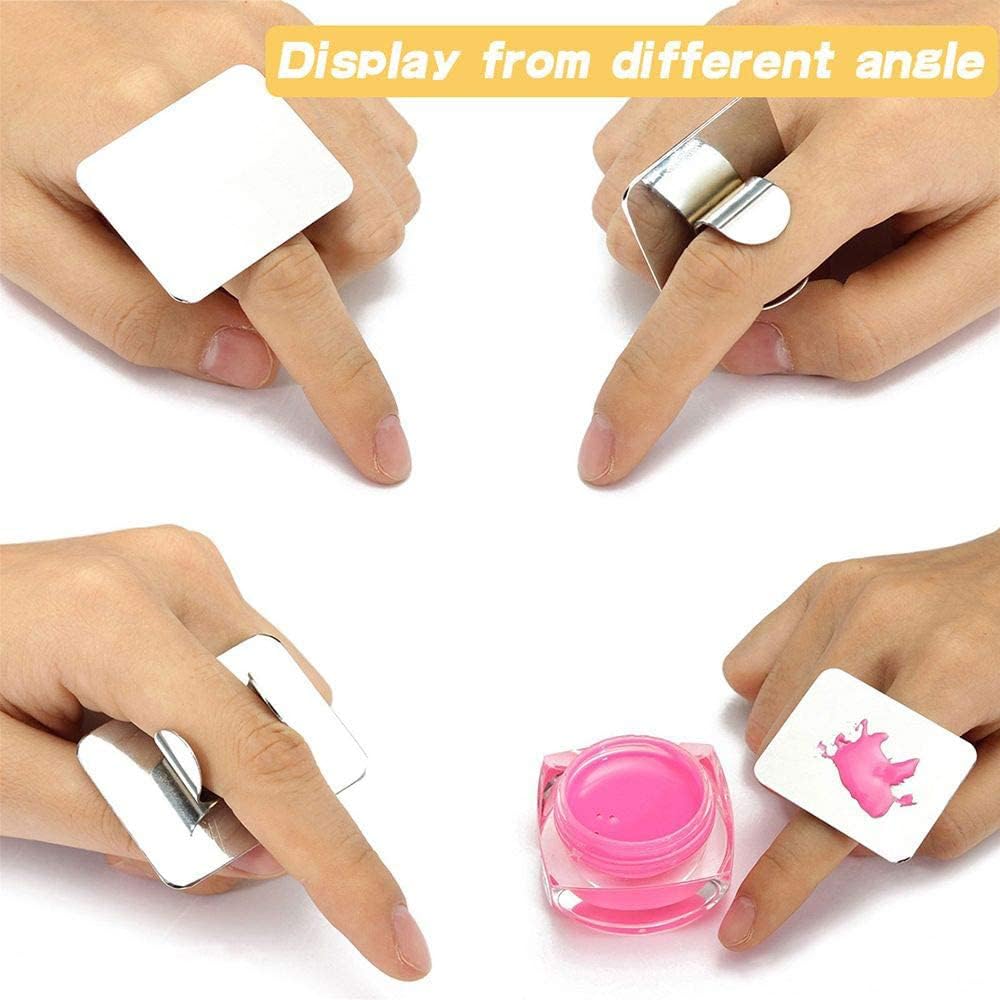 COSLUXE Nail Art Palette Stainless Steel Makeup Mixing Palette Ring Nail DIY Art Design Paint Color Mixing Palette Metal Tool (Pack of 1, Small) 1