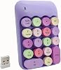 Wireless Number Pad, Ergonomic Cute Colorful Retro Mini Portable Numeric Keypad, 2.4G Cordless External Keyboard for Computer, Laptop (Blue)