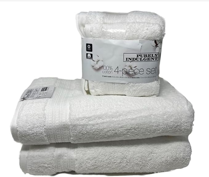 100% HydroCotton | Includes: 2 Luxury Bath Towels, 2 Hand Towels & 2 Washcloths | Quality, Ultra Soft Towel Set | 6 Piece Set (White)