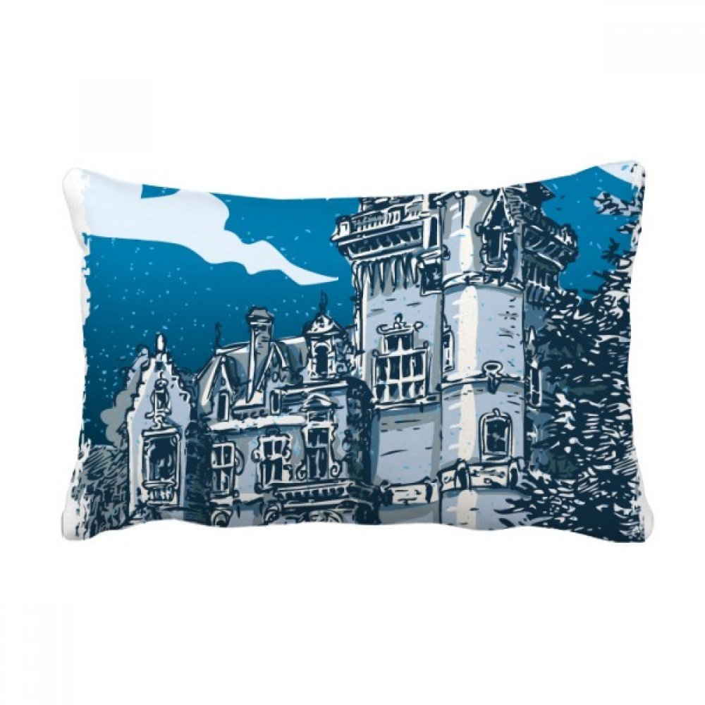 Coussin de vieux château médiéval idée cadeau déco salon originale