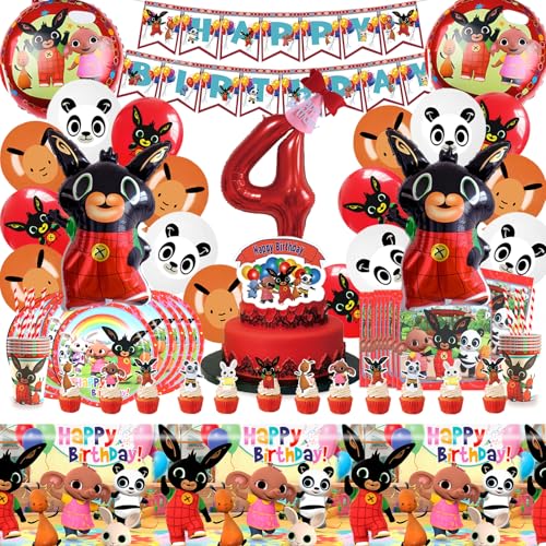 Anniversaire Bunny Décoration Table et Ballon Facile pour Enfant