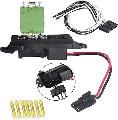 FAERSI 89019100 Kit de resistencia de motor de ventilador de HVAC con arnés de repuesto para Chevy Trailblazer GMC Envoy 2002-2009, Buick Rainier