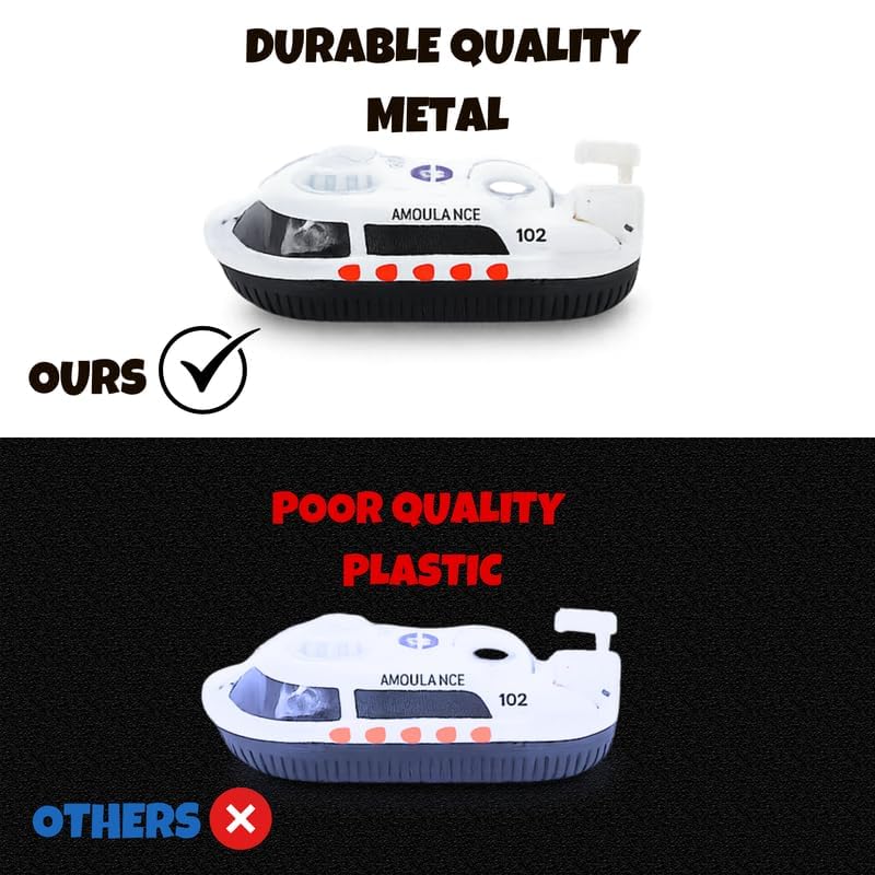 Image of Amisha Gift Gallery Ambulance Toy Car for Kids, Pack of 5