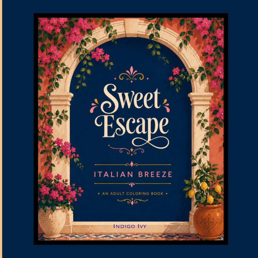 Sweet Escape - Italian Breeze: Italian escapade inspired adult Relaxing Coloring Book with intricate detail