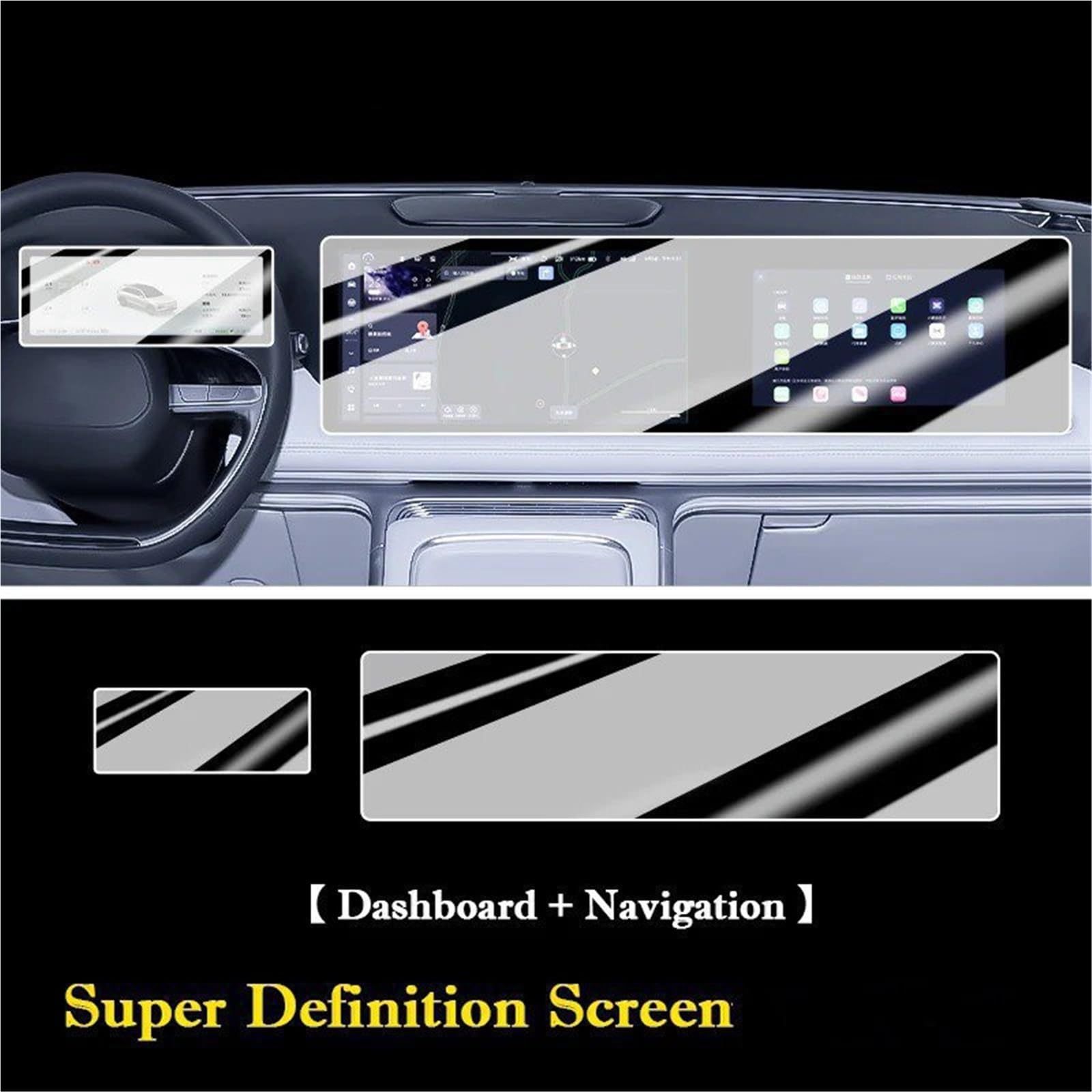 Protection d'écran pour GPS de Voiture Xpeng G9 (2022-2025) - Film Protecteur LCD HD Anti-Rayures (2 Films pour écran SD)