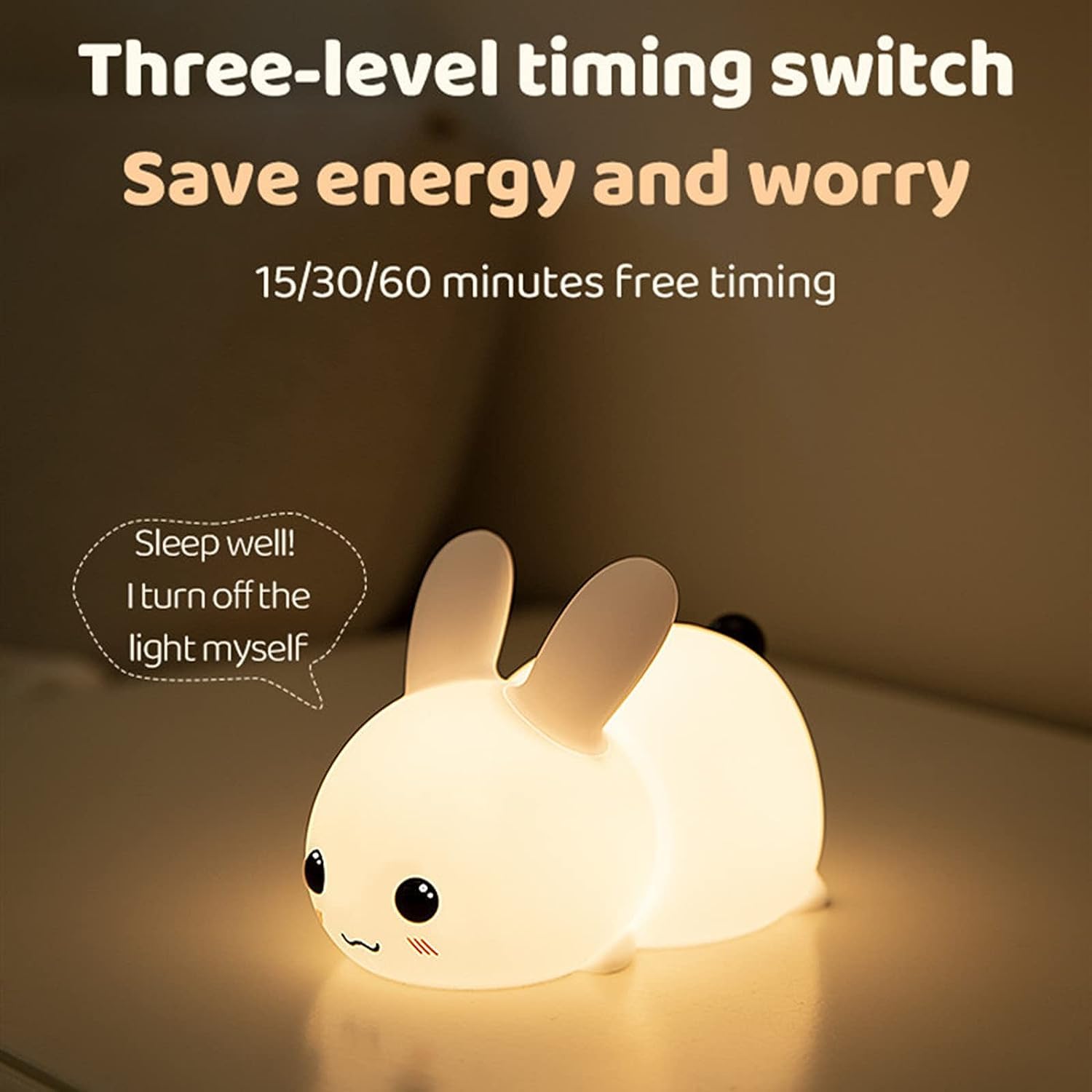 ♕EuropaVintage✴︎sleeping rabbit♡ Buy WENGONVILA Led Cute Bunny Night Light with Rabbit, Kawaii