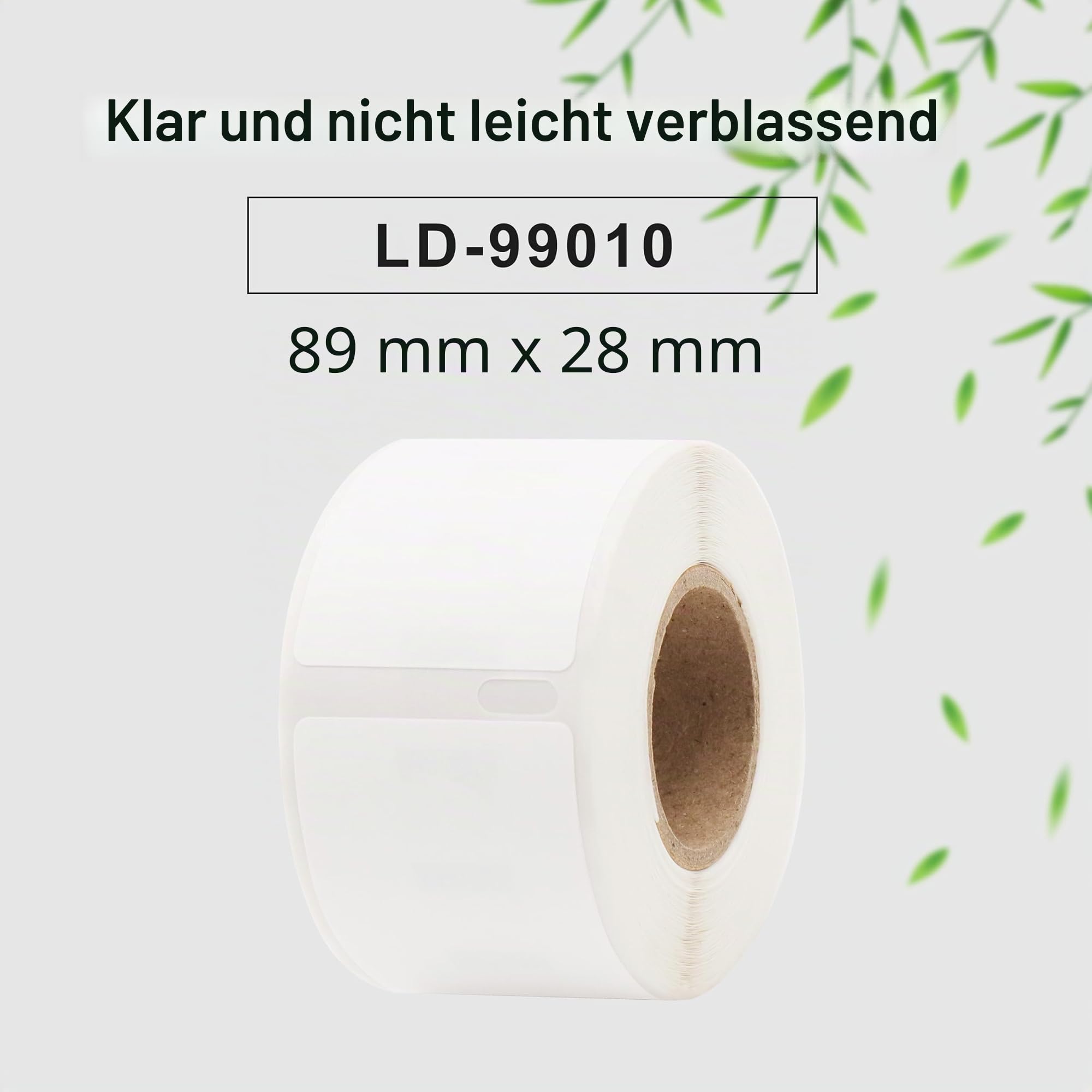 10 Rollen 99010 RFID Adressetiketten 28 x 89 mm für LabelWriter 550 | Ersatz für S0722370 mit RFID-Chip und 130 Etiketten je Rolle, kompatibel mit Dymo LabelWriter 550 Druckern