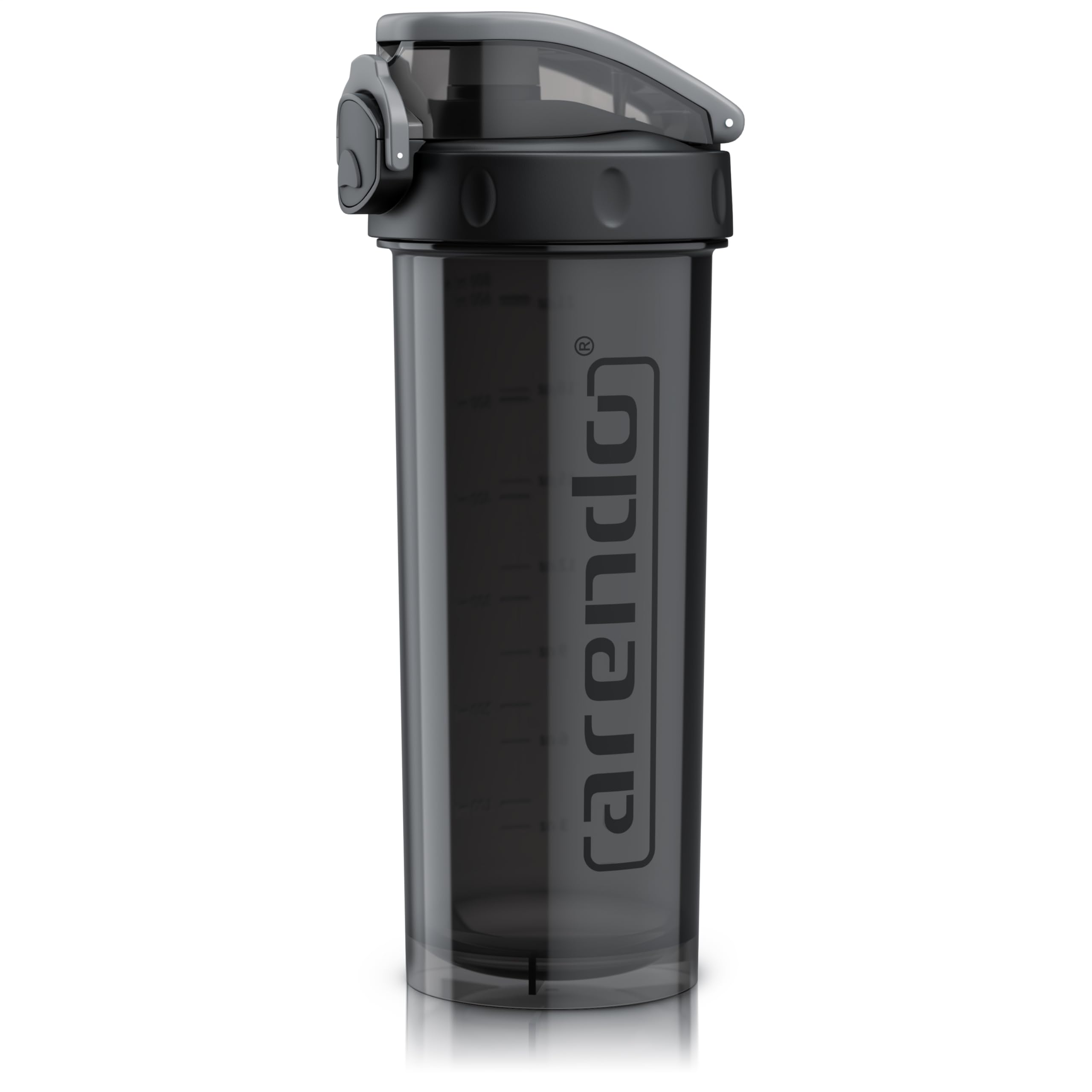 Arendo A: Black Protein Shaker Bottle, Bpa-Free With Mixball, 800Ml, Leakproof, Perfect For Mixing Powdered Shakes Pre Workout, Premium Shaker For Protein Shakes, Dishwasher Safe