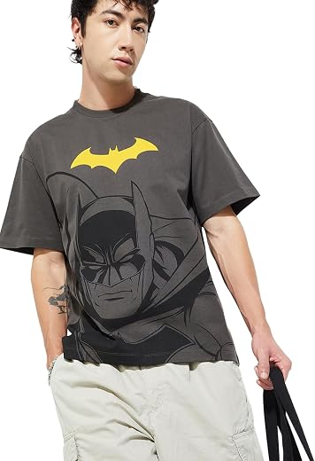 Max URB_N Men Batman Print Oversized T-Shirt