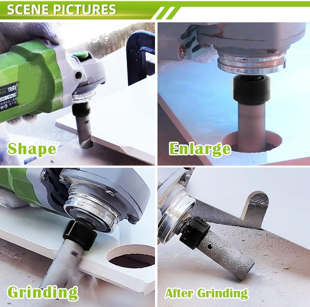 FACHLICH Diamond Finger Milling Bits 25mm 1" Tile Hole Bit for Porcelain Ceramic Marble Granite Existing Holes Enlarging Shaping