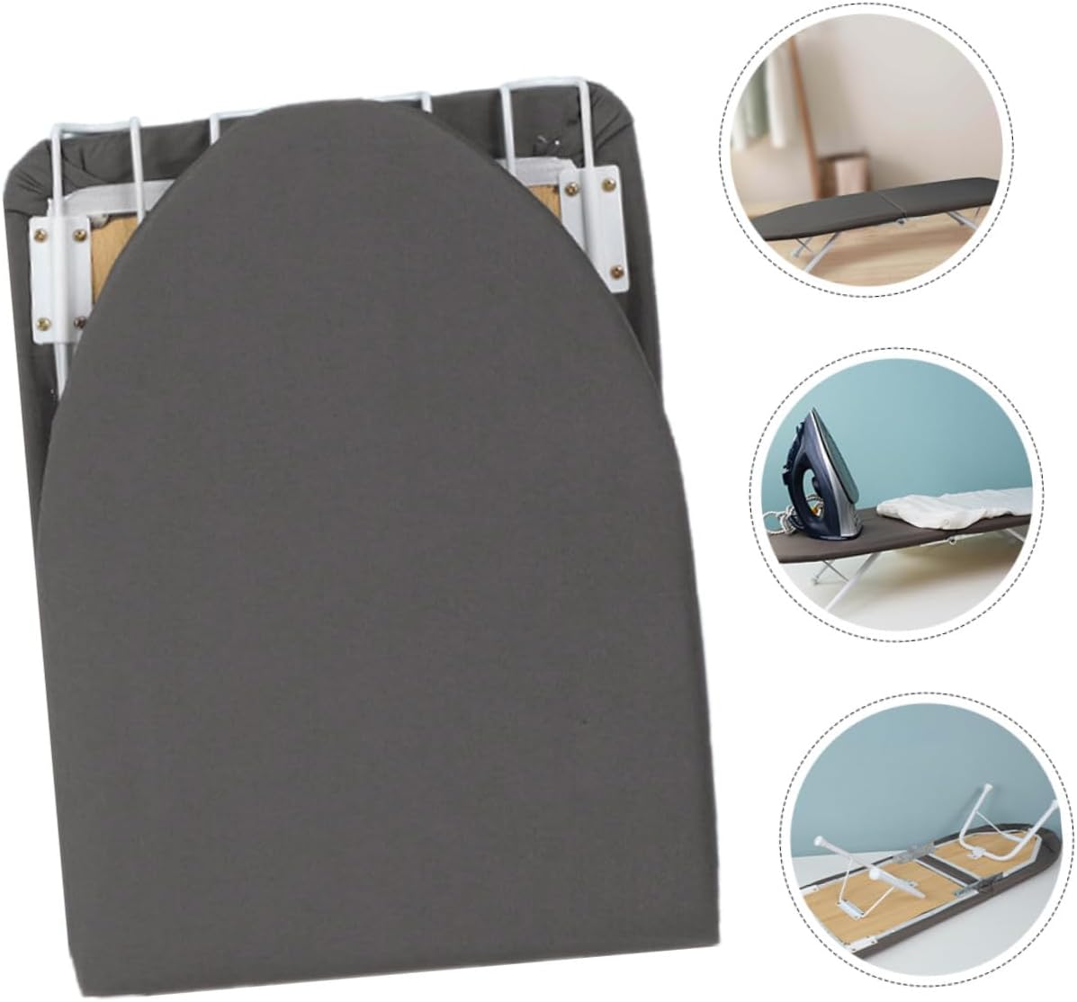 DOITOOL Tabletop Ironing Board Small Ironing Accessory for Clothes and Linens Convenient Compact Design for Small Spaces Multipurpose Use as Laptop Desk Storage Surface