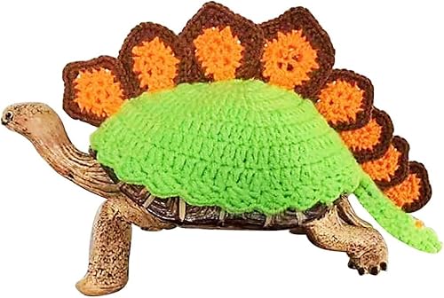 FORZENA Handmade Turtle Sweater Winter Warm Knitted Adjustable Strap Small Animal Sweater Tortoise Apparel for Cosplay Costume Photo Shoot (8 Inch,Green)