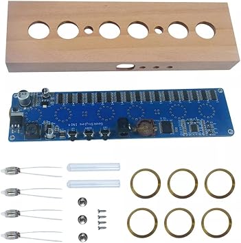 6 Digit In14 Nixie Tube Clock Electronic Diy Kit, with Rgb Backlight, for Dc12v 187x48mm Pcb Circuit Board accessories