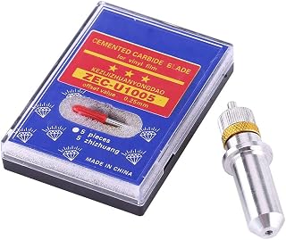 Plotter Cutter Blade, 15pcs Tungsten Steel Lettering Blade Cutter Blades 30°/45°/60° Plotter Cutting Tool for Cutting Plotter, with Holder