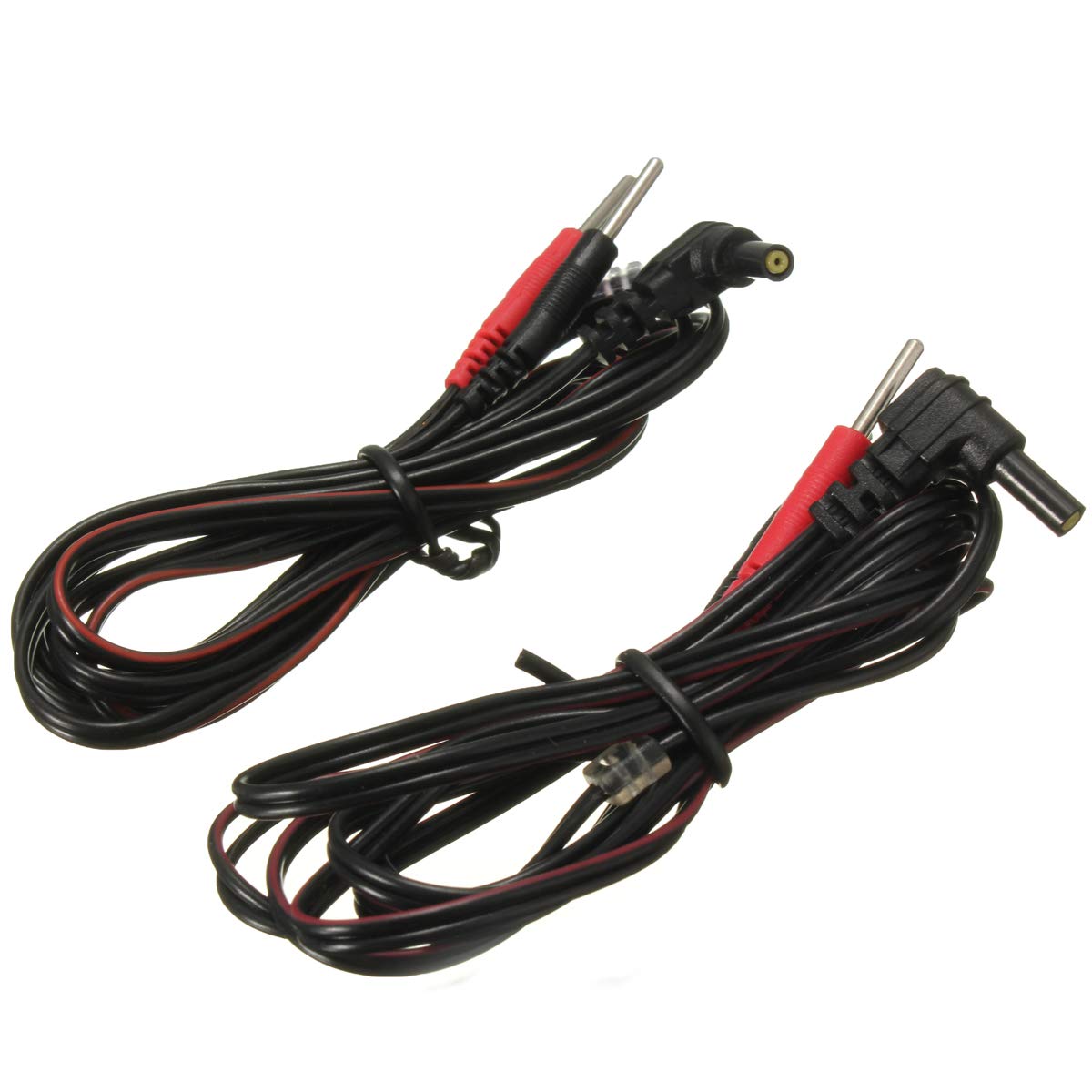 2x 120cm TENS-Elektrodenkabel – 2,0mm Stecker, Kompatibel Mit Den Meisten TENS/EMS-Geräten – Für Schmerztherapie & Muskelstimulation