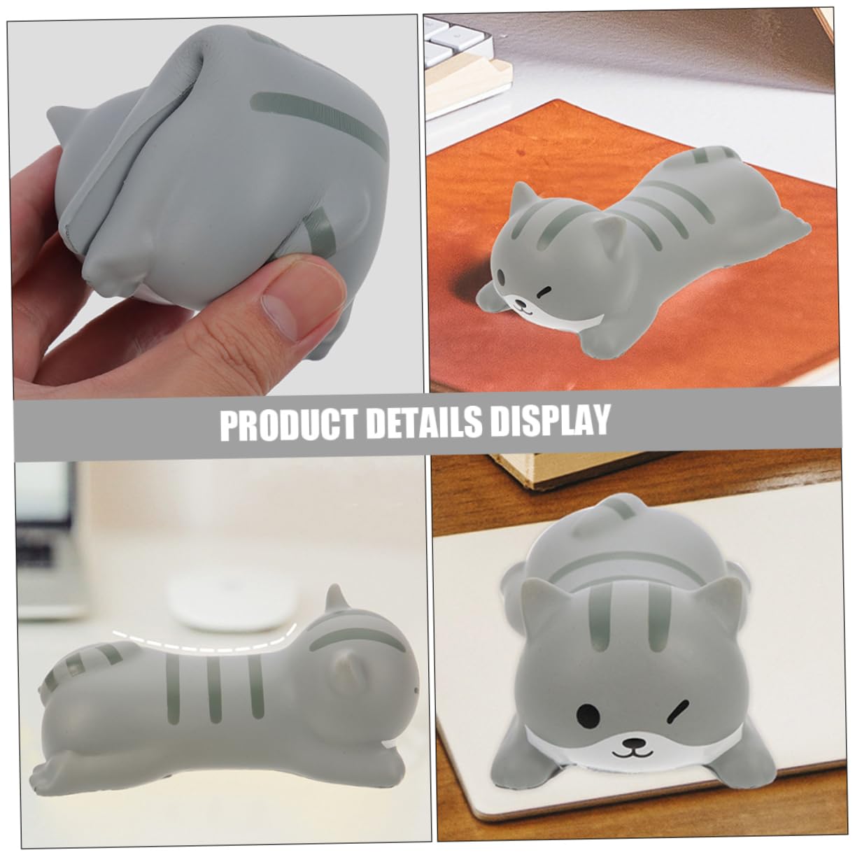 DOITOOL 4 Sätze Computer Handgelenkstütze Niedliches Katzen Design Rutschfester Pu Handballenauflage Für Büro Und Ergonomisches Mauspad Für Maximalen Komfort Und Unterstützung 2 Stücke * 4