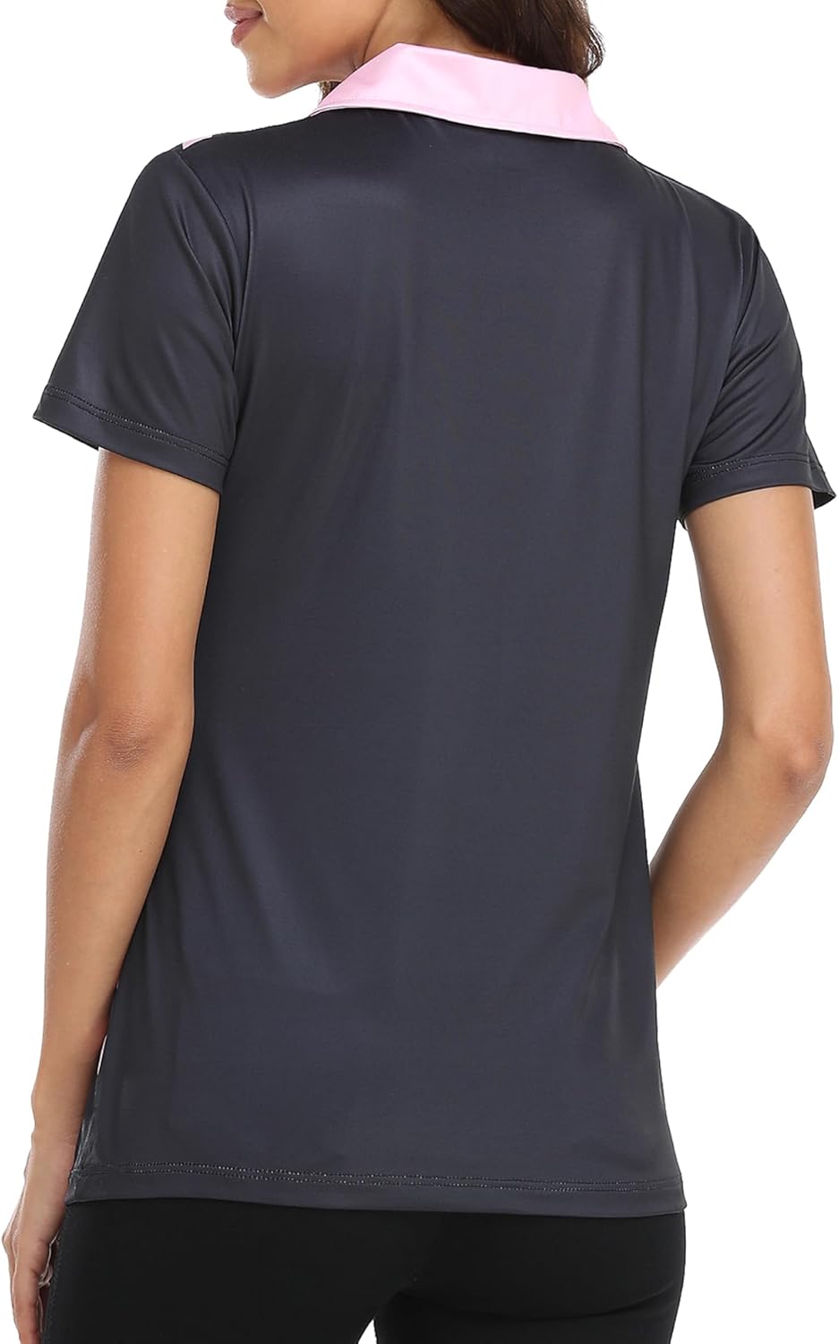 Little Beauty Women's Golf Polo Shirts Short Sleeve Moisture Wicking Tennis Athletic Shirt with 3 Button - Image 2