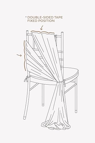 Miniatura 5 de Ling's Moment Fajas de gasa para silla de boda, decoración de pasillo, tela drapeada, sin arrugas, con lazo, 16 unidades, salvia y verde lechoso
